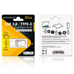 MICRODRIVE High Speed Mini Flash Drive USB 2.0 / Type-C 64GB Metal U-Disk
