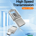 MICRODRIVE High Speed Mini Flash Drive USB 2.0 / Type-C 64GB Metal U-Disk