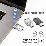 MICRODRIVE High Speed Mini Flash Drive USB 2.0 / Type-C 64GB Metal U-Disk