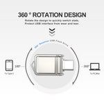 MICRODRIVE 128GB Mini Flash Drive High Speed USB 2.0 / Type-C Metal U-Disk