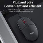 K3 Wired USB Cable Ergonomic Laptop Computer Mouse for Home and Office