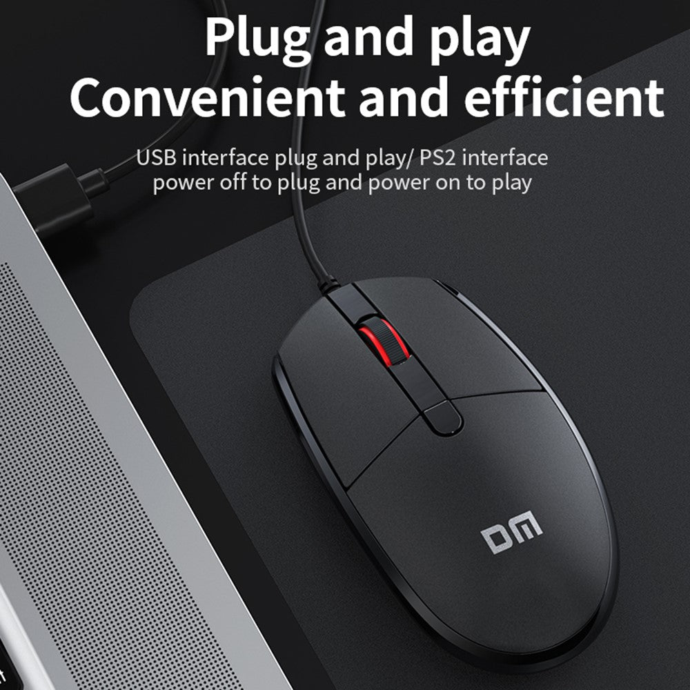 K3 Wired USB Cable Ergonomic Laptop Computer Mouse for Home and Office