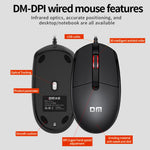 K3 Wired USB Cable Ergonomic Laptop Computer Mouse for Home and Office