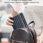 BENWIS OT-CKB-WH Krystaltastatur Ultratyndt 78-tasters Bluetooth-kompatibelt tastatur med baggrundsbelysning