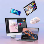BENWIS OT-CMS-WH Crystal Mouse Silent Wireless Bluetooth-compatible / 2.4GHz Dual Mode Mice
