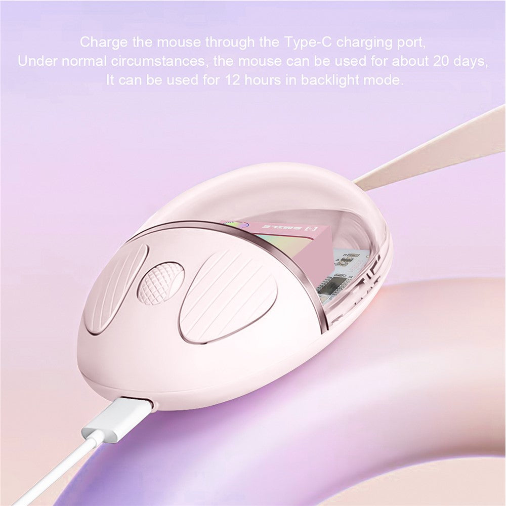 BENWIS OT-CMS-WH Crystal Mouse Silent Wireless Bluetooth-compatible / 2.4GHz Dual Mode Mice