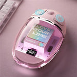 BENWIS OT-CMS-WH Crystal Mouse Silent Wireless Bluetooth-compatible / 2.4GHz Dual Mode Mice