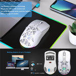 HXSJ T26  Wireless Mouse Bluetooth5.1 + 2.4Ghz Dual Modes 4800 DPI RGB Backlit Mouse