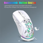 HXSJ T26  Wireless Mouse Bluetooth5.1 + 2.4Ghz Dual Modes 4800 DPI RGB Backlit Mouse