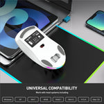 HXSJ T26  Wireless Mouse Bluetooth5.1 + 2.4Ghz Dual Modes 4800 DPI RGB Backlit Mouse
