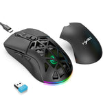 HXSJ T26  Wireless Mouse Bluetooth5.1 + 2.4Ghz Dual Modes 4800 DPI RGB Backlit Mouse