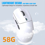 HXSJ T68 3-Mode Lightweight Gaming Mouse PAW-3311 6-Key Programmable TTC 12000DPI Wireless Mouse