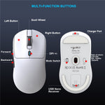 HXSJ T68 3-Mode Lightweight Gaming Mouse PAW-3311 6-Key Programmable TTC 12000DPI Wireless Mouse
