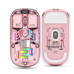 HXSJ T200 Wireless Bluetooth-compatible Mouse LED Rechargeable 2 Modes (Bluetooth-compatible + 2.4Ghz) Clear Ergonomic Mice