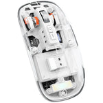 M133 Transparent Bluetooth-compatible / 2.4G Wireless Gaming Mouse RGB Light Computer Laptop Mice (CE Certified)