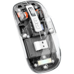 M133 Transparent Bluetooth-compatible / 2.4G Wireless Gaming Mouse RGB Light Computer Laptop Mice (CE Certified)