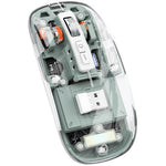 M133 Transparent Bluetooth-compatible / 2.4G Wireless Gaming Mouse RGB Light Computer Laptop Mice (CE Certified)