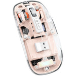 M133 Transparent Bluetooth-compatible / 2.4G Wireless Gaming Mouse RGB Light Computer Laptop Mice (CE Certified)