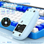 M233 Transparent Mouse Wireless Bluetooth-compatible Three Mode Silent Mice for PC Laptop (CE Certified)