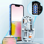 M233 Transparent Mouse Wireless Bluetooth-compatible Three Mode Silent Mice for PC Laptop (CE Certified)