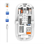M233 Transparent Mouse Wireless Bluetooth-compatible Three Mode Silent Mice for PC Laptop (CE Certified)