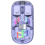 M533 2.4G+Bluetooth-compatible 5.0 Dual Mode Transparent Wireless Mouse with RGB Light