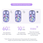M533 2.4G+Bluetooth-compatible 5.0 Dual Mode Transparent Wireless Mouse with RGB Light