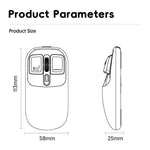 M533 2.4G+Bluetooth-compatible 5.0 Dual Mode Transparent Wireless Mouse with RGB Light