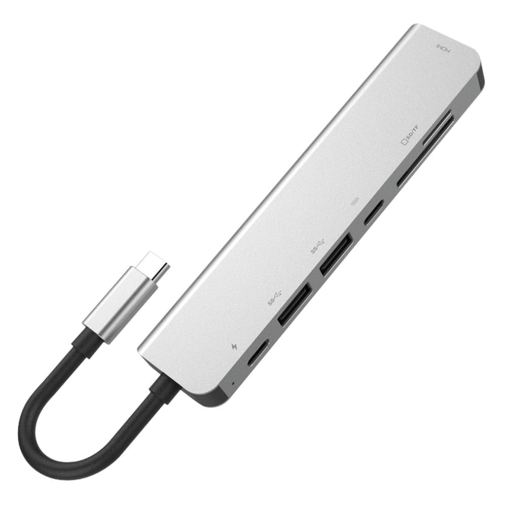 W65331 Type-C to HD PD USB Ports Card Reader HUB Adapter 7-in-1 Multi-function HUB Expander