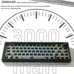 LMK66 Wireless+USB Wired+Bluetooth-compatible Mechanical Keyboard Kit with RGB Backlight