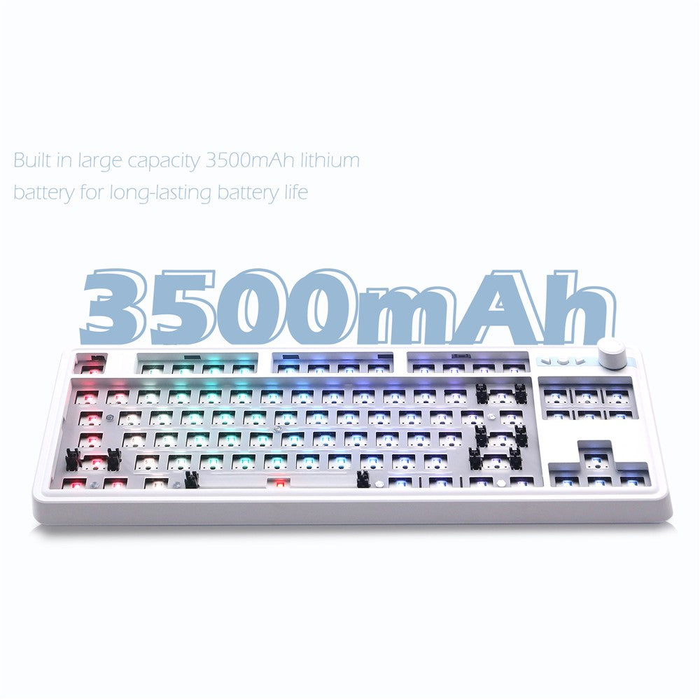 LS01 RGB Keyboard Kit Hot-Swap Bluetooth+USB-C Wired+2.4G Wireless Mechanical Keyboard