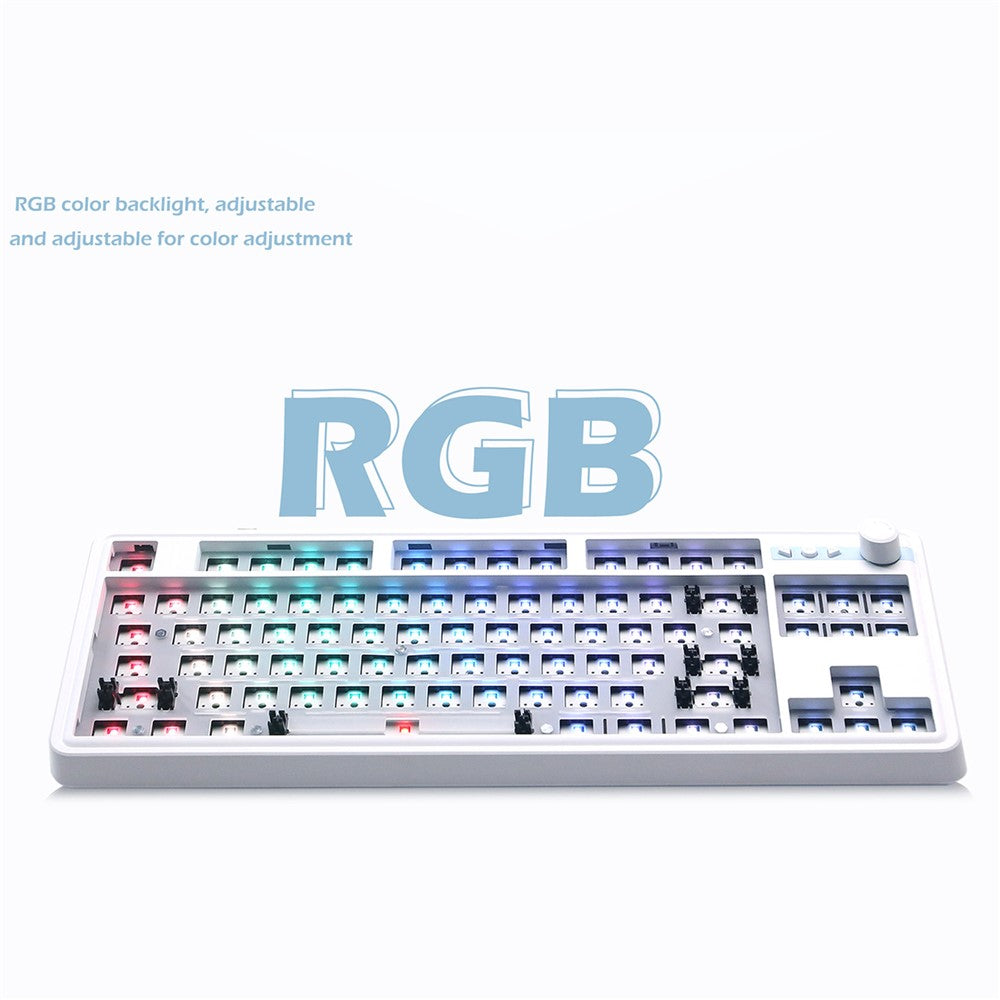 LS01 RGB Keyboard Kit Hot-Swap Bluetooth+USB-C Wired+2.4G Wireless Mechanical Keyboard