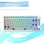 LS02 Gasket-monteret mekanisk tastatursæt understøtter Bluetooth-kompatibel / kablet / trådløs forbindelse