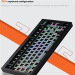 GMK81 RGB Backlight Hot Swappable Wireless+USB-C Wired+Bluetooth-compatible Mechanical Keyboard Kit