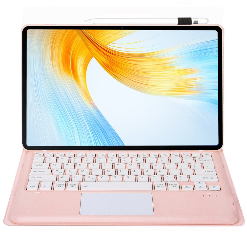 AM24-A til Lenovo Tab P12 tastatur med touchpad + ultratyndt tabletcover i læder