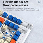 T-WOLF T70 Bluetooth-compatible / Wired / 2.4G Wireless Keyboard RGB Backlit 97-Key Mechanical Keyboard