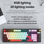 T-WOLF T70 Bluetooth-compatible / Wired / 2.4G Wireless Keyboard RGB Backlit 97-Key Mechanical Keyboard