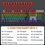 T-WOLF T17 USB Wired Keyboard 104-Key Color Backlit Computer Gaming Mechanical Keyboard