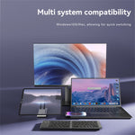 YESIDO KB27 Ultratynd Mini To-fold Bluetooth-kompatibelt Tastatur til Macos Windows Ios, Engelsk + Arabisk
