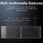 YESIDO KB27 Ultratynd Mini To-fold Bluetooth-kompatibelt Tastatur til Macos Windows Ios, Engelsk + Arabisk