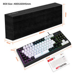 Y-FRUITFUL G69 Gaming Mechanical Feel Keyboard 87 Keys RGB Backlit USB Wired Esports Keyboard