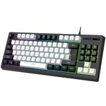 Y-FRUITFUL G69 Gaming Mechanical Feel Keyboard 87 Keys RGB Backlit USB Wired Esports Keyboard