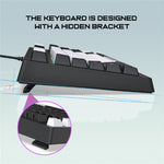Y-FRUITFUL G69 Gaming Mechanical Feel Keyboard 87 Keys RGB Backlit USB Wired Esports Keyboard