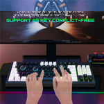 Y-FRUITFUL G69 Gaming Mechanical Feel Keyboard 87 Keys RGB Backlit USB Wired Esports Keyboard