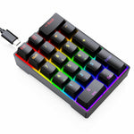 Y-FRUITFUL YF20 Bærbar Mekanisk Numerisk Tastatur 20 Taster RGB Baggrundsbelyst Kabelforbundet Eksternt Mini Tastatur
