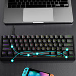 Y-FRUITFUL K33 61 Keys Type C Hot Swappable Mechanical Gaming Keyboard with RGB Light