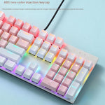 Y-FRUITFUL K135 104-tast RGB Mekanisk Gaming Kontor Vandtæt Tastatur Blå Switches