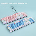Y-FRUITFUL K135 104-tast RGB Mekanisk Gaming Kontor Vandtæt Tastatur Blå Switches