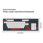 Y-FRUITFUL K102 102 Keys Tri-Mode Keyboard Gasket Structure Mechanical Gaming Keyboard with RGB Light