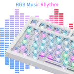 AJAZZ AK820pro Wireless Mechanical Keyboard Bluetooth-compatible Tri-Mode with Flying Fish Switches 81 Keys RGB Backlit Keyboard